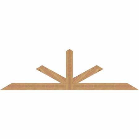 Ekena Millwork Saratoga Smooth Timber Gable Bracket, Western Red Cedar, 72"W x 21"H x 3 1/2"D x 3 1/2"F, 7/12 Pitch GBW072X21X0404SAR00SWR